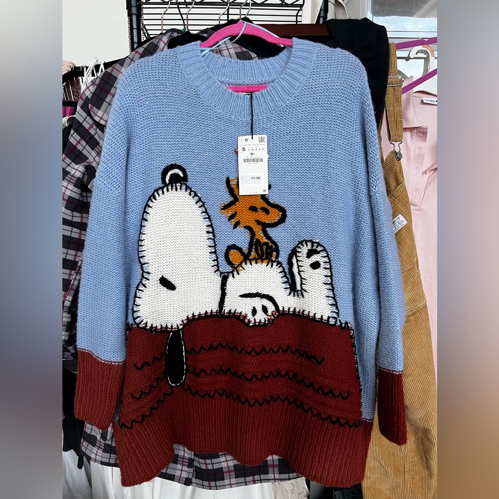 Zara Snoopy Sweater NWT